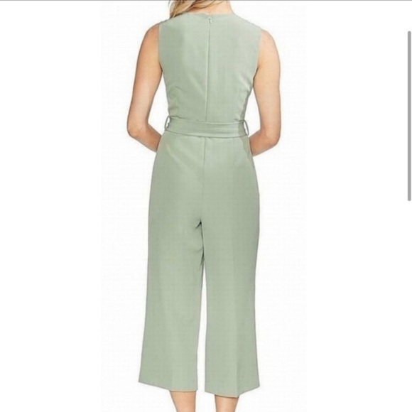 Vince Camuto Ethereal Dawn Smoked Sage Green Sleeveless Romper Jumpsuit Size 0 - Picture 2 of 15